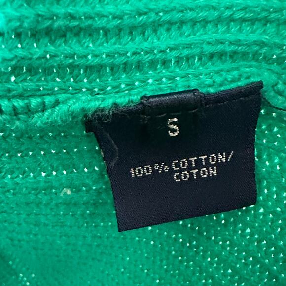 Ralph Lauren Sport Green Teal Cotton Cardigan - Women's Small - Picture 6 of 7